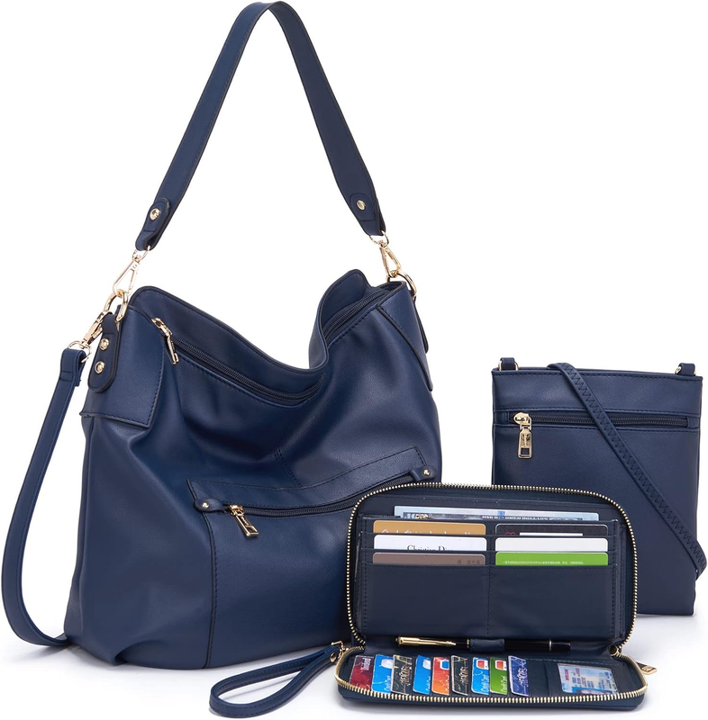 Women Large Crossbody Bag Shoulder Handbag Purse Wallet Set Hobo Tote6