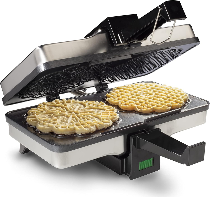 Pizzelle Maker Nonstick Electric 2-Cookie Press Italian Holiday Baking Supplies8