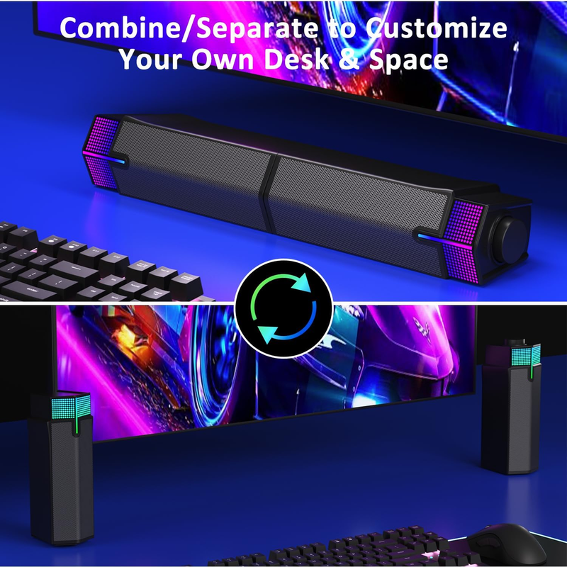 M20 Bluetooth Computer Speakers for PC Desktop Monitor, Gaming PC Sound Bar - Wi1