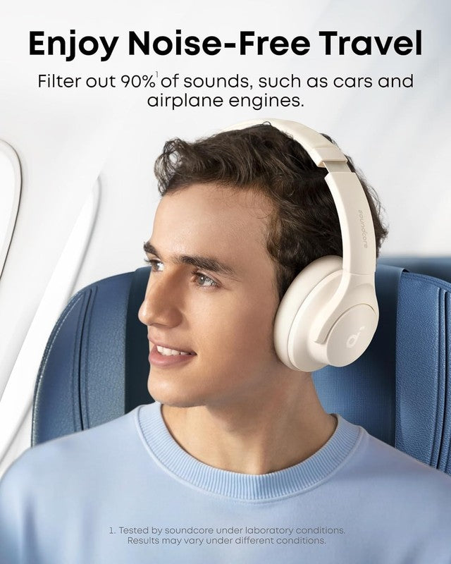 Q20I Wireless Noise Cancelling Headphones, 40H Playtime, Hi Res Audio, White1