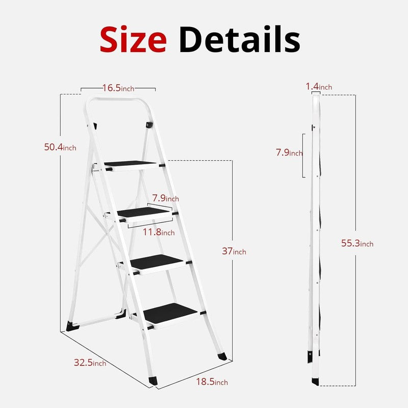 Step Ladder Folding Step Stool for Adults with Anti Slip Pedal,330 Lbs Capacity 5