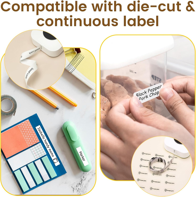 D30 Bluetooth Label Maker w/ 3 Tapes Mini Thermal Printer Rechargeable3