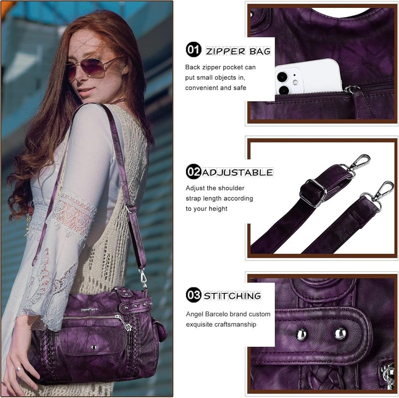 Purses for Women Soft PU Leather Shoulder Bag Crossbody Purse and Handbags3