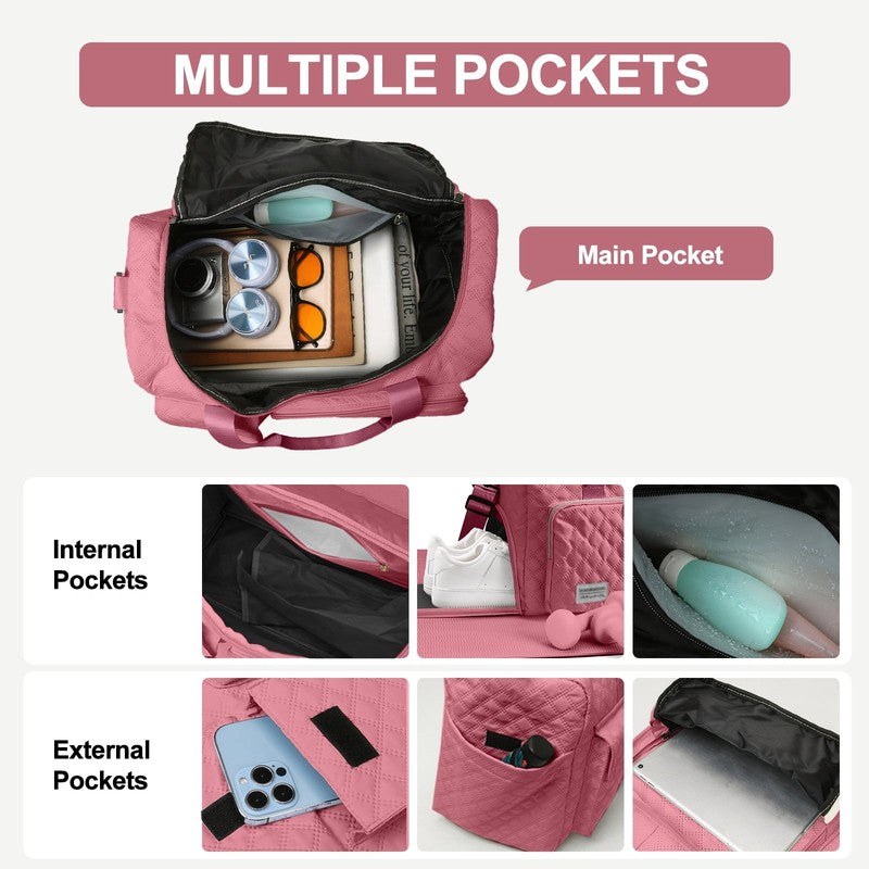 Gym Bag for Women Mens Travel Duffle Bags with Shoe Compartment Carry on Waterpr1