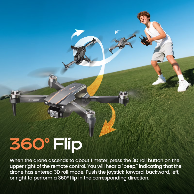 H31 Drone with Camera Optical Flow 2 Batteries 3 Speed RC Quadcopter Black7