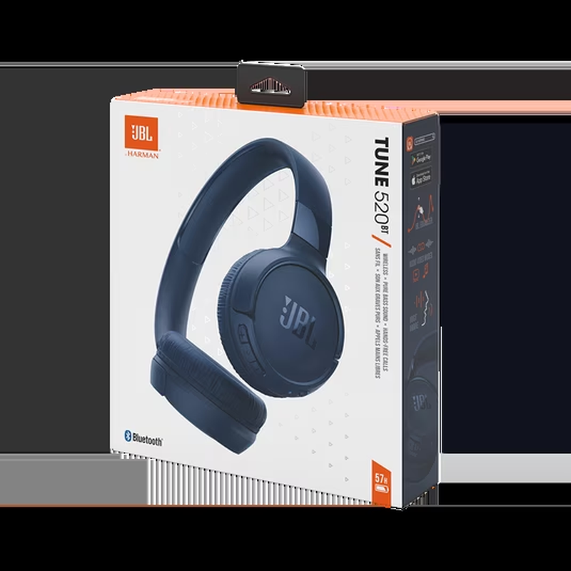 JBL Tune 520BT Wireless On Ear Headphones Pure Bass Bluetooth Blue8