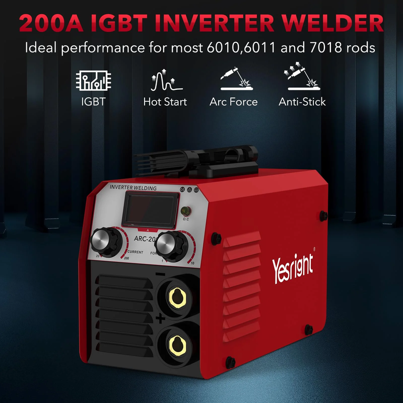 200A MMA Welding Machine, 110V Portable ARC Welder with IGBT Display7