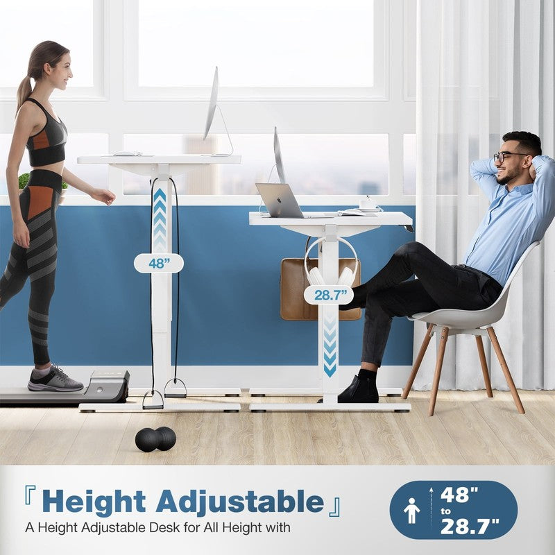 Height Adjustable Electric Standing Desk   48"x24" Ergonomic Home Office Desk2