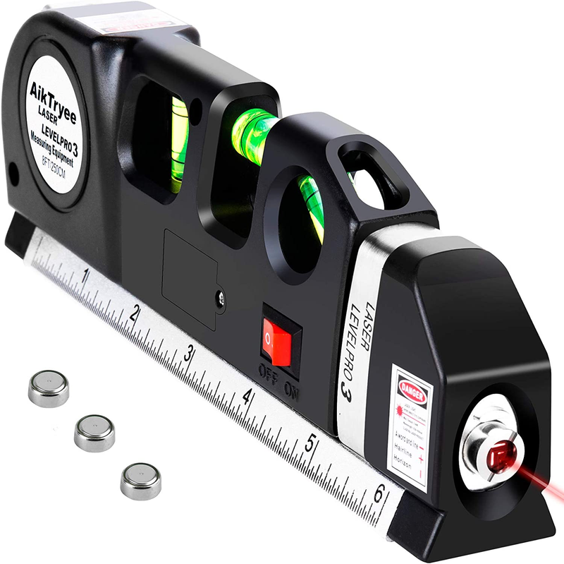 Laser Level Line Tool, Multipurpose Laser Level Kit Standard Cross Line Laser Le9