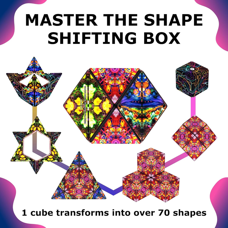 Sensory Fidget Cube Stress Relief Shape Shifting Toy 100+ Shapes Kids Adults3