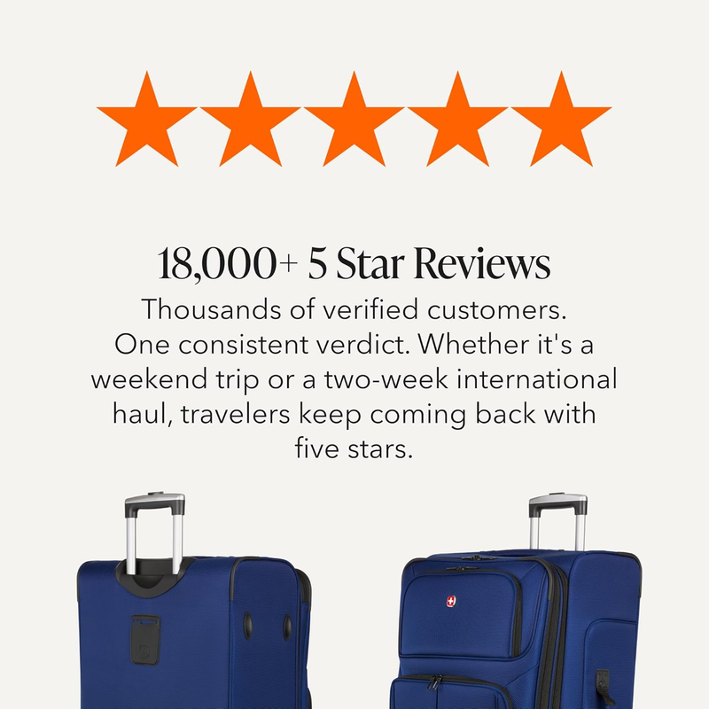 Sion Large Checked Softside Expandable Spinner Travel Suitcase Blue8