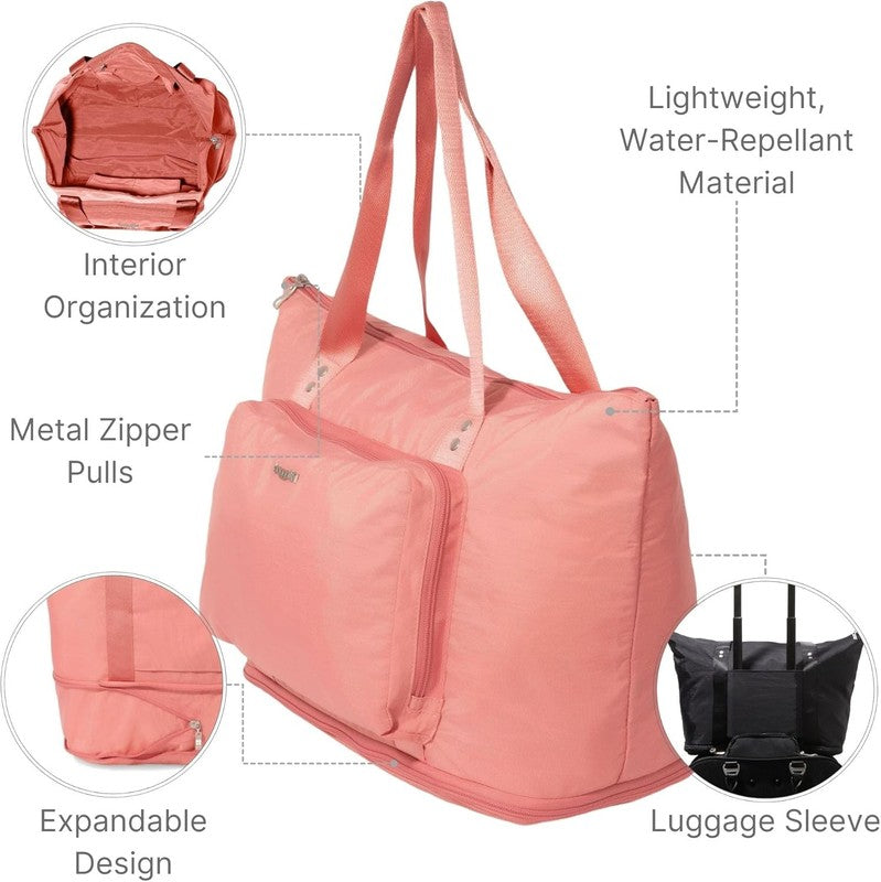 Carryall Expandable Lightweight Travel Tote 22" Packable Folding Compact Nylon W3