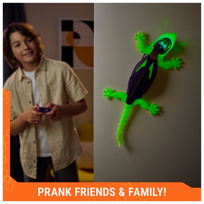 Glow in the Dark Wall Crawler Gecko Toy – Climbing Robot Toy for Kids Ages 4+4