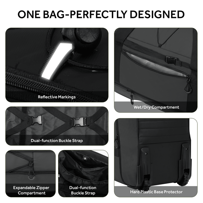 30in Rolling Duffle Bag Expandable 100-120L Waterproof Travel Wheeled7