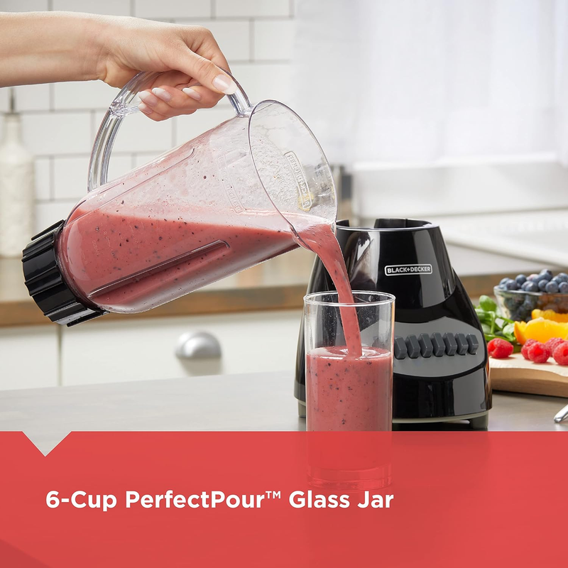 10-Speed Countertop Blender, BL2010BP, 6-Cup Plastic Jar, Dishwasher-Safe, Stain2