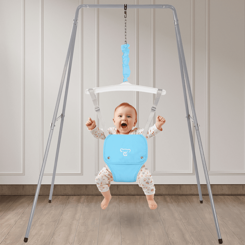 Baby Jumper with Stand, Bouncer for Boys/Girls 6 24M, Easy Assemble, Blue3