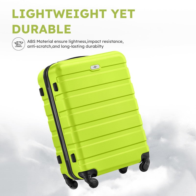 4 Piece Luggage Set Hardside Spinner Suitcase 16 20 24 28 Inch Lime Green8