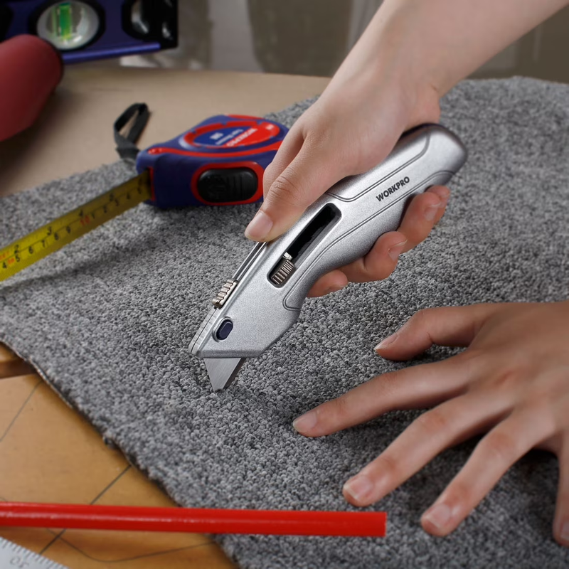 Retractable Utility Knife and Self Retracting Safety Box Cutter 2 In 1 with 25