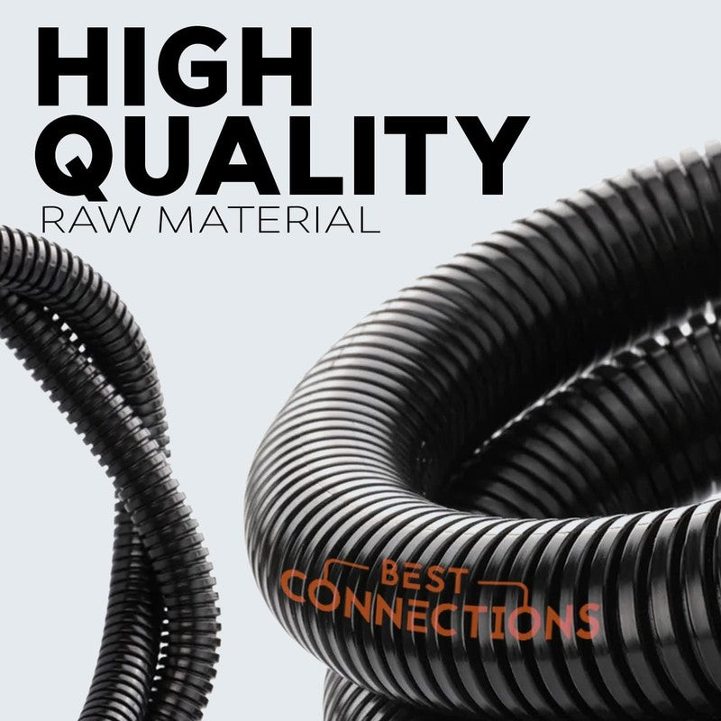 3-Pack Assorted Split Wire Loom Tubing - 1/4", 3/8", 1/2" x 20 Ft - Black2