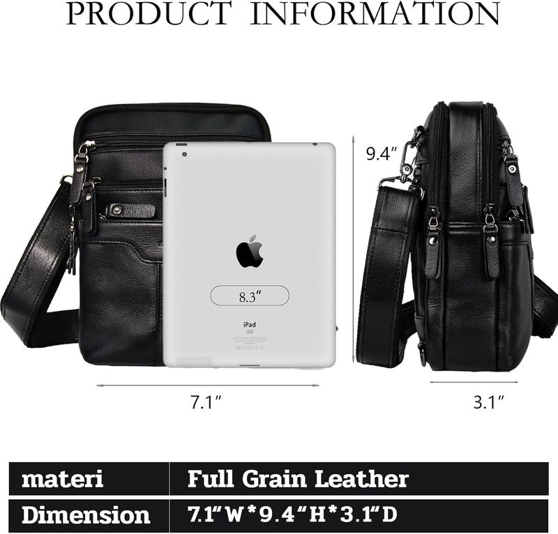 Leather Messenger Bag Men Small Sling Shoulder Crossbody Man Purse Pack1