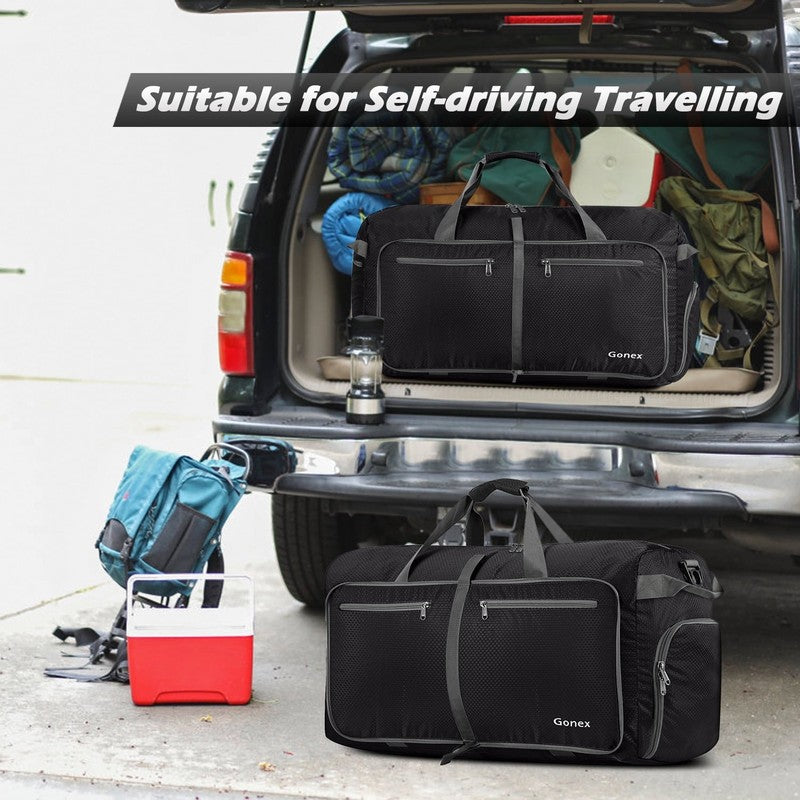 150L Travel Duffle Bags 35" Large Foldable Weekender Bag Waterproof Overnight Ba1