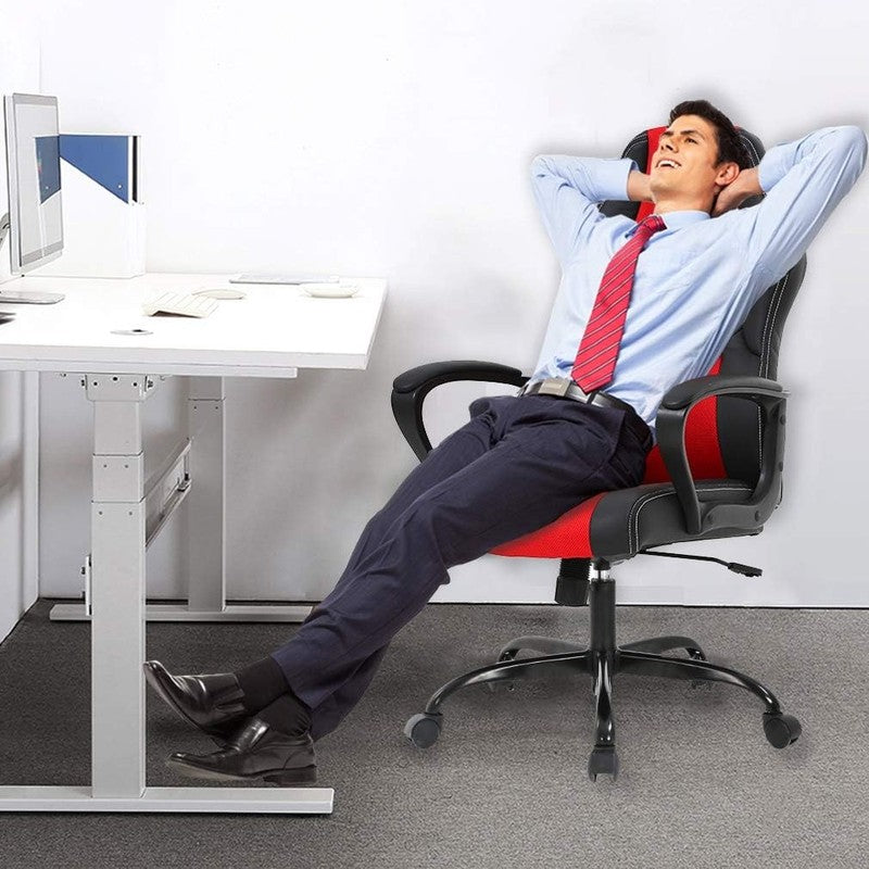 Ergonomic Red Gaming Chair with Lumbar Support   Affordable Office Desk Chair1