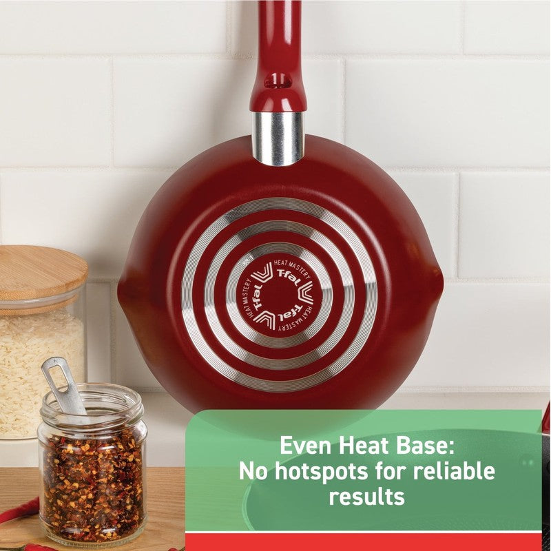 Easy Care, 20 Piece Non-Stick Pots and Pans Cookware Set, Red8