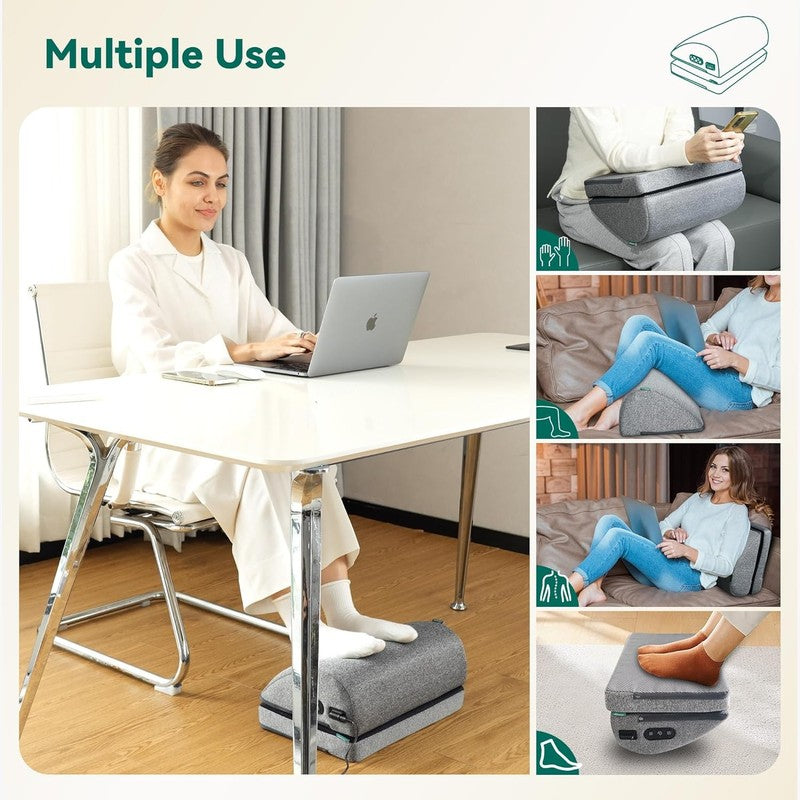 Heated Foot Rest under Desk at Work, Desk Foot Stool with Heat & Vibration Massa6