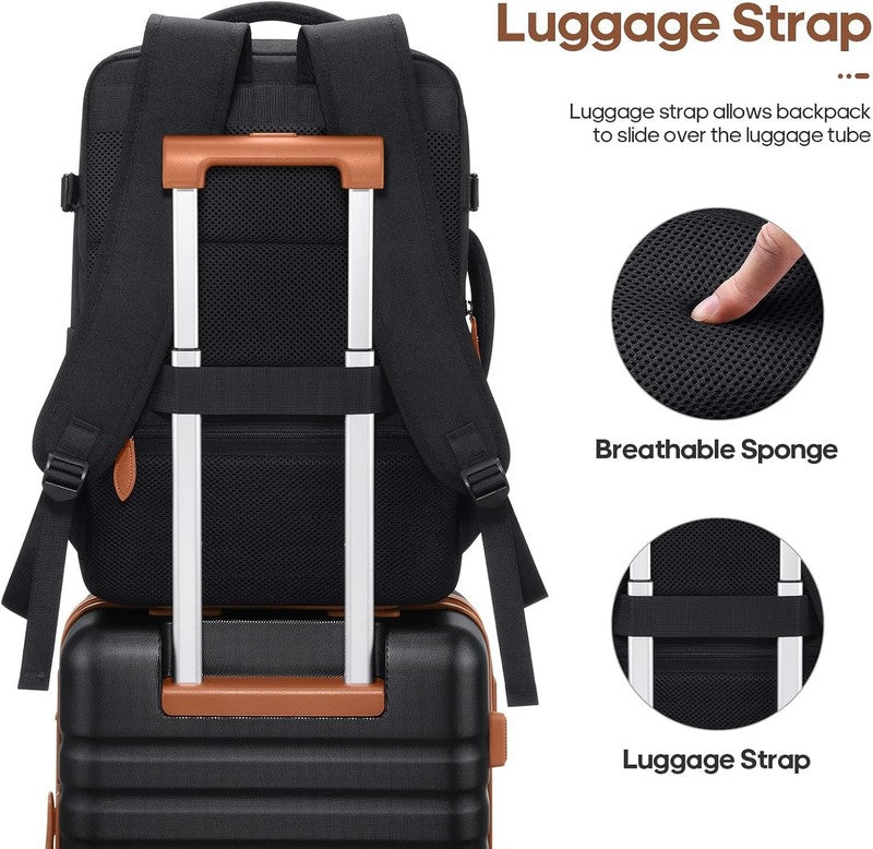 3 Piece Luggage Set 20" Carry On Spinner Hardside Suitcase w/ TSA Lock Black5