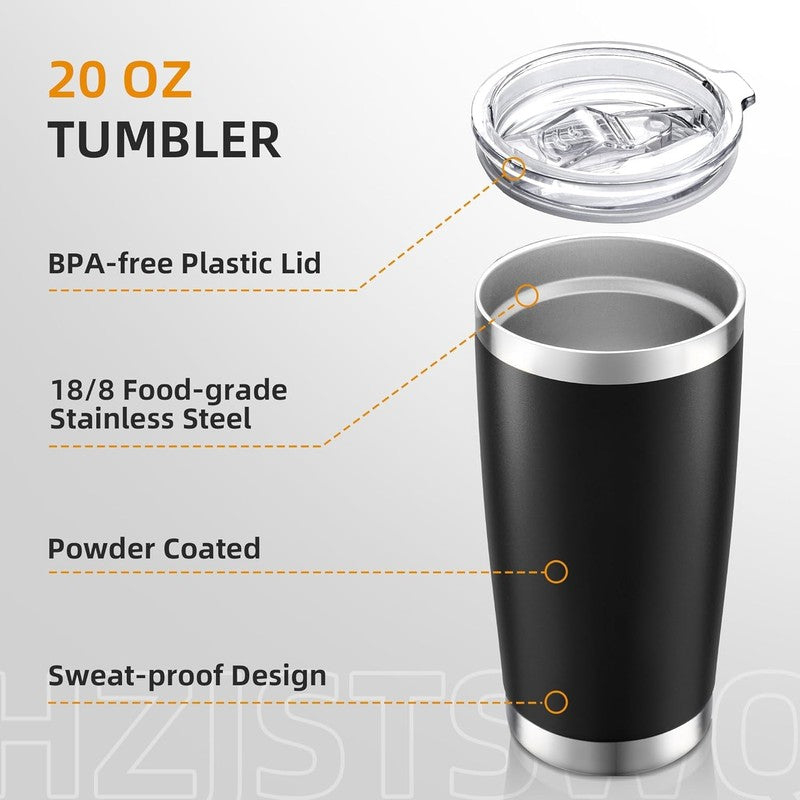 20oz Stainless Steel Tumbler 12 Pack Vacuum Insulated Coffee Cups2