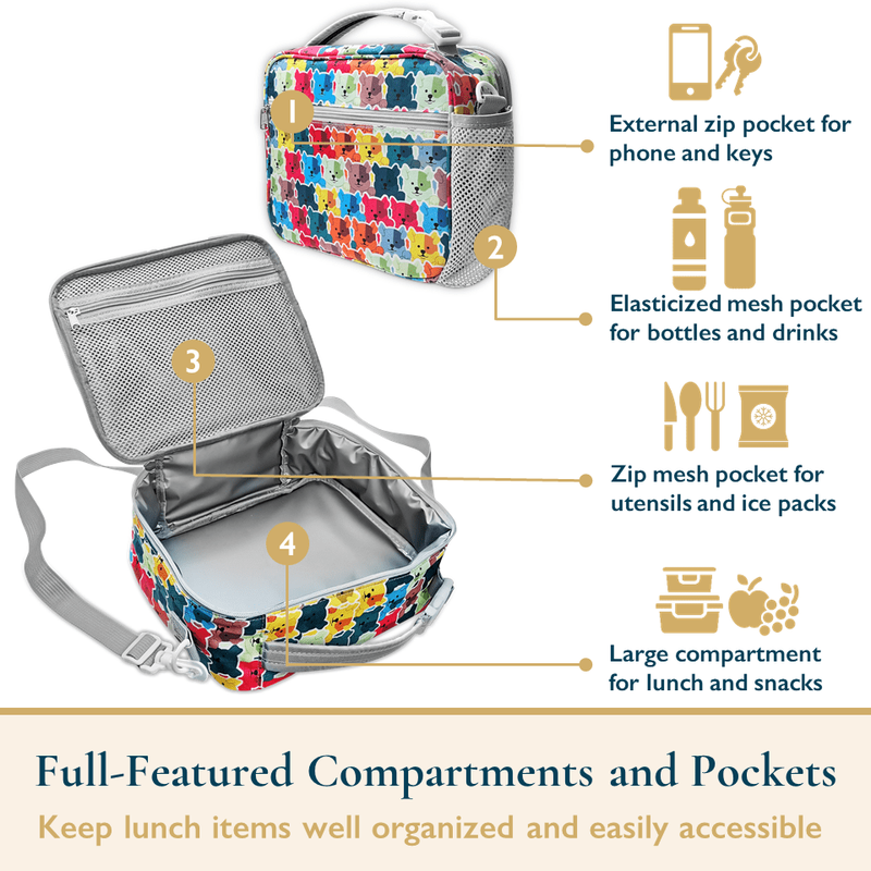 Lunch Bag for Kids – Insulated Lunch Box for Girls and Boys, Cute Reusable Coole10