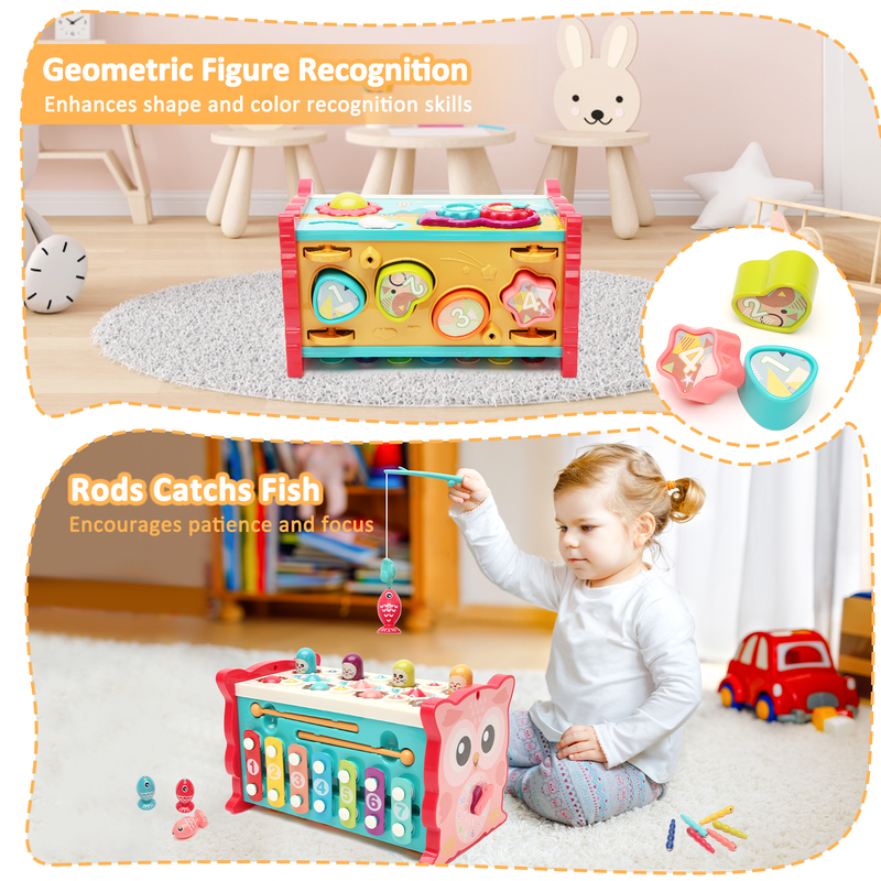 8-in-1 Baby Busy Board Learning Toys Educational Gift for Toddlers Ages 1-34