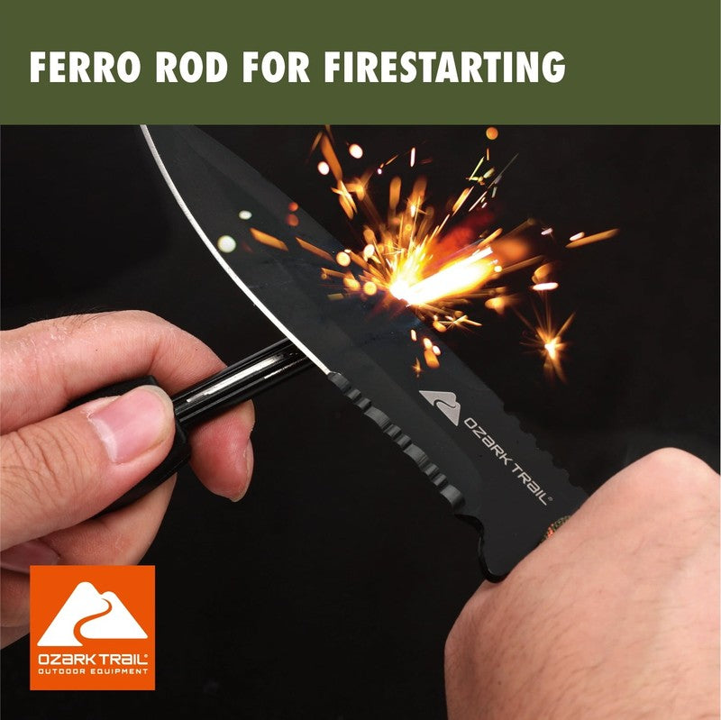 12Pc Camping Multitool Set with Flashlight Machete Knife5