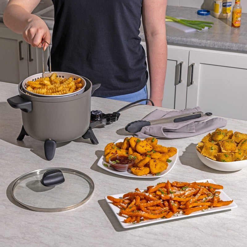 Kitchen Kettle Multi Cooker with Non Stick Feature, Electric Deep Fryer1