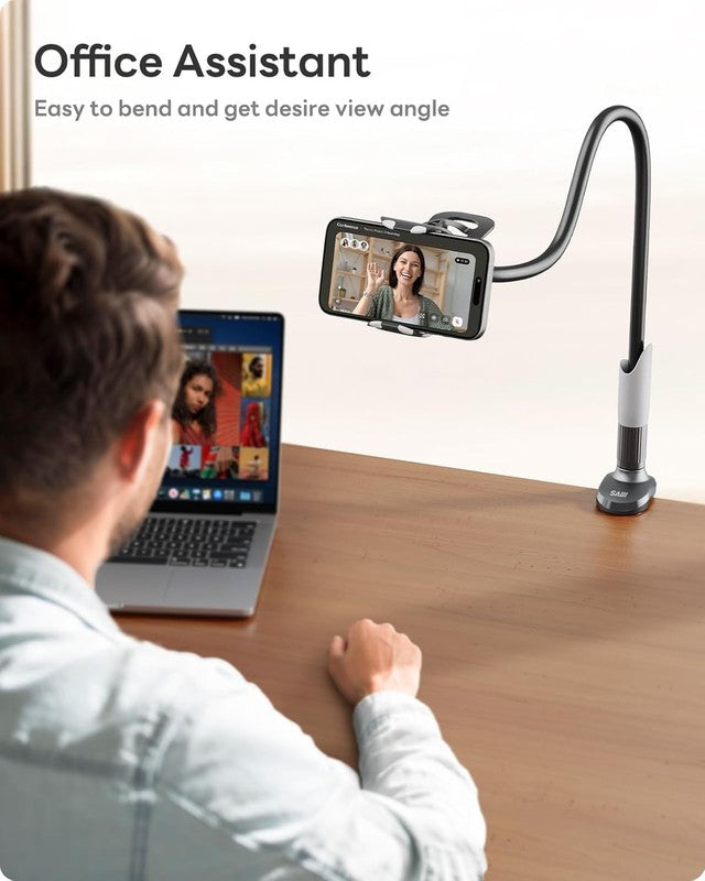 Flexible Gooseneck Phone Holder for Desk   Clip Mount for Phone & Switch3