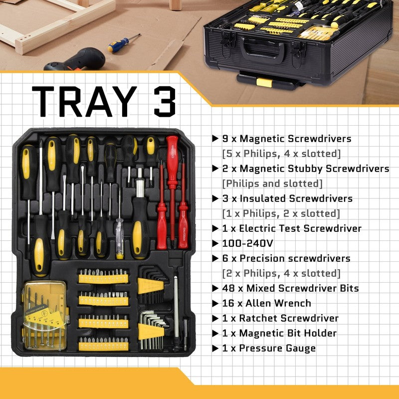 799 Pcs Tool Set, Household Repair Hand Tool Kit, Mechanics Tool Kit, with Troll7