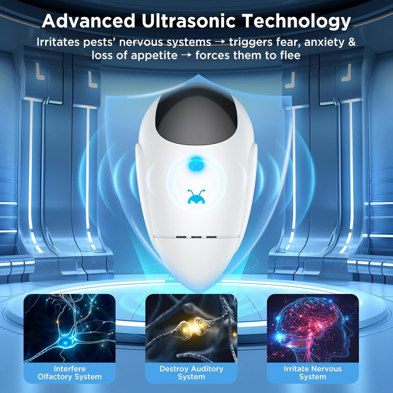 2026 Ultrasonic Pest Repeller Plug-In Mouse Roach Spider Control 4 Pack2