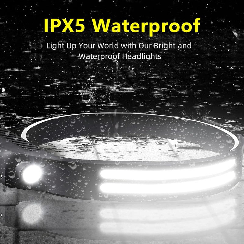 Rechargeable LED Headlamp 3PCS - Super Bright COB Lights for Work & Outdoor6
