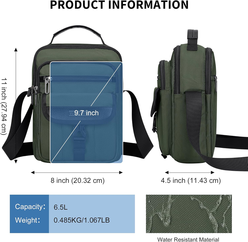 Crossbody Bags for Men Travel Shoulder Bag Lightweight Man Purse Small Casual Me5