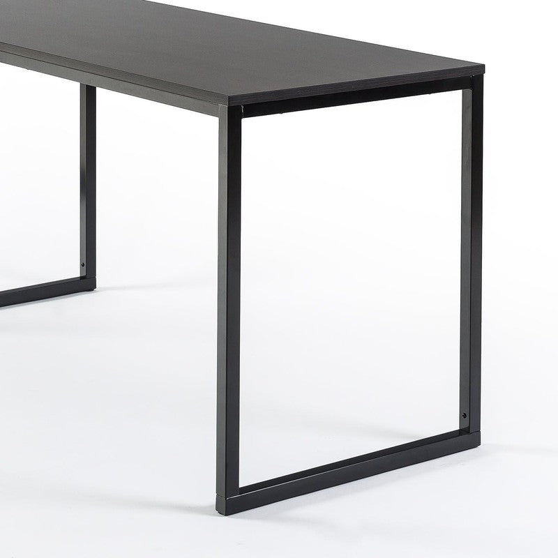 Jennifer 55" Desk   Black Frame, Espresso Top, Office Computer Workstation5