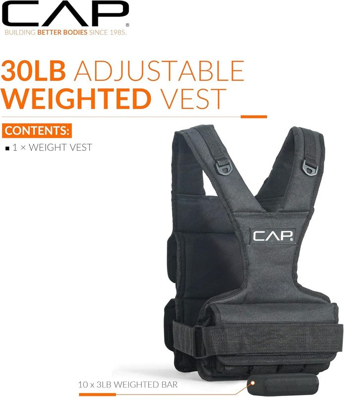 Adjustable Weighted Vest 30lb Heavy Duty Workout Vest Removable Weights1