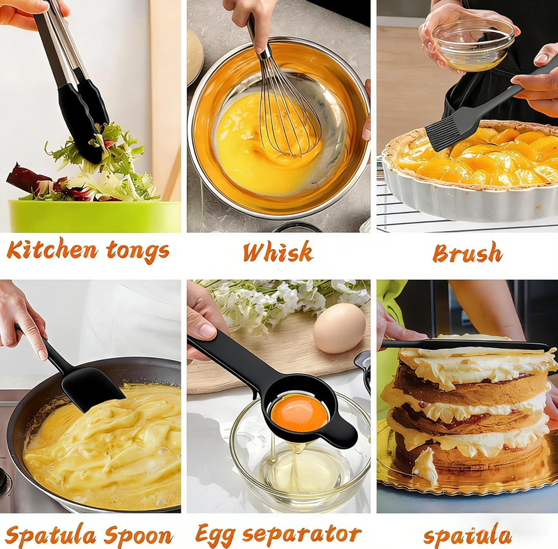 26PC Stainless Steel Mixing Bowl Set w/ Lids Grater Non Slip Base3