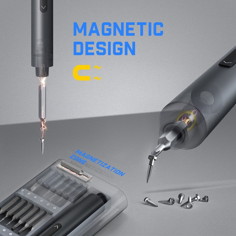 E1 Pro 3.7V Electric Screwdriver 3Nm 24 Magnetic Bits Quick-Charge Electronics8