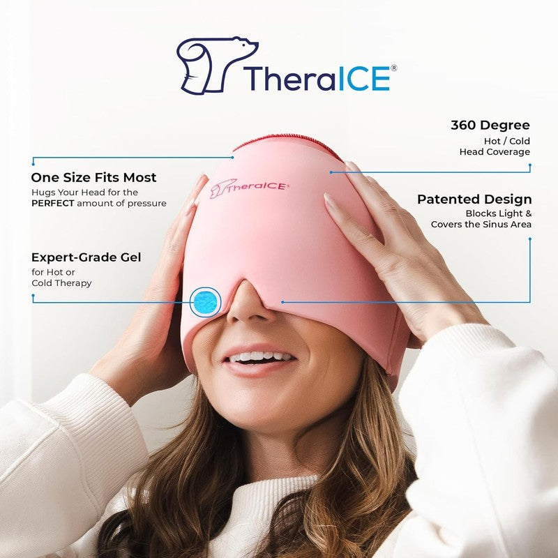 Headache Relief Cap, Migraine Ice Pack Mask Products, Women Cooling Gel Hat, Fac1