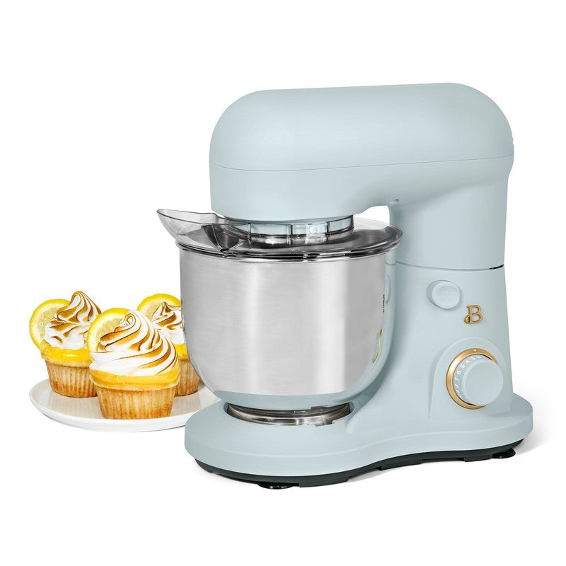 3.5 Qt Tilt Head Stand Mixer Hydrangea w/ Flat Beater Dough Hook & Whisk1