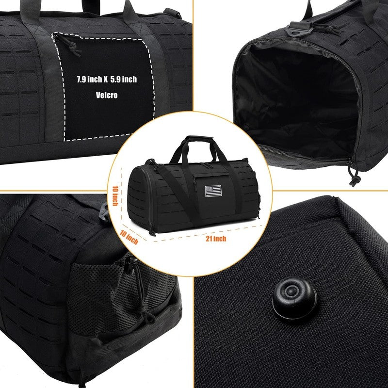 40L Tactical Duffle Bag for Men Gym Sport Travel Weekender Shoe Compartment7