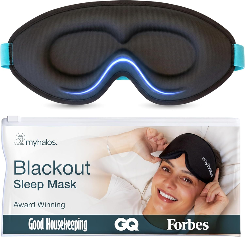 3D Blackout Sleep Mask Memory Foam Eye Mask for Side Sleepers Black9