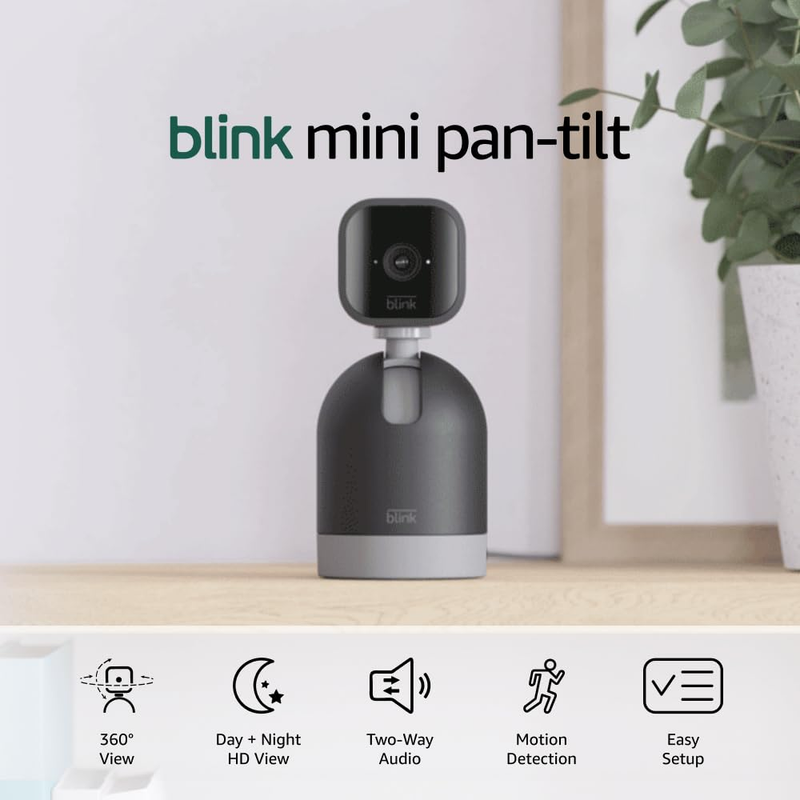 HD Mini Pan-Tilt Security Camera with Two-Way Audio, Alexa Compatible9