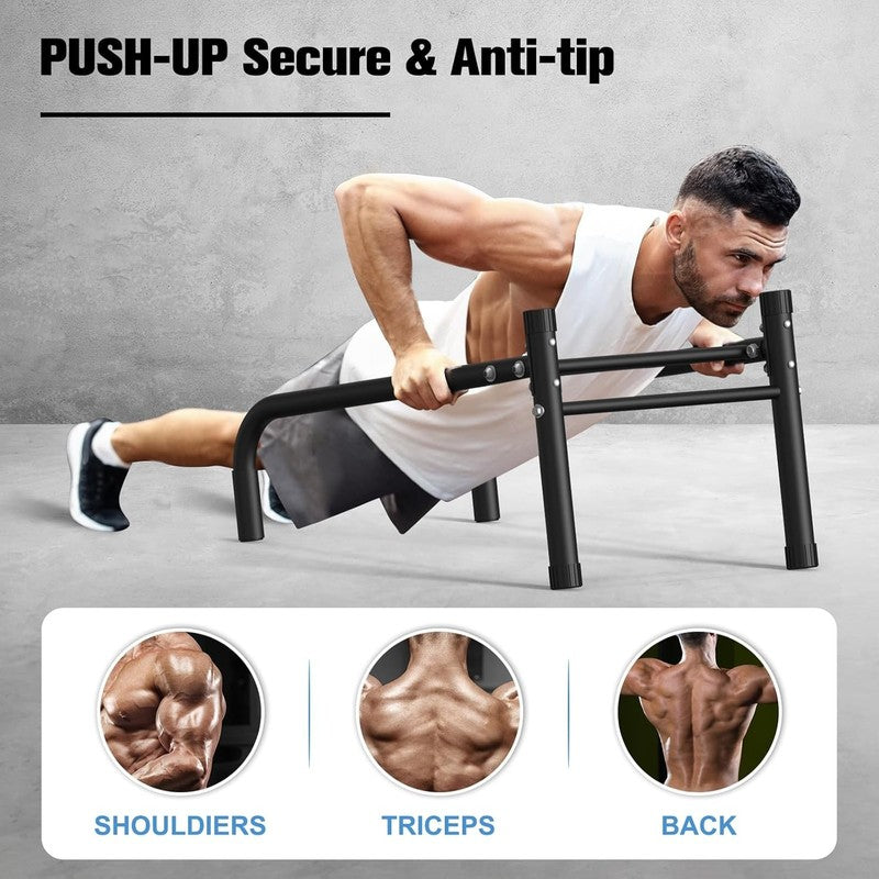 Heavy Duty Dip Station Parallette Push Up & Dip Stands Fitness Workout Bar2