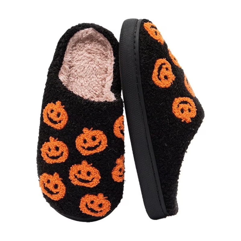 Cute Ghost Plush Halloween Slippers Comfy Warm Slip On for Women Men Pumpkin0